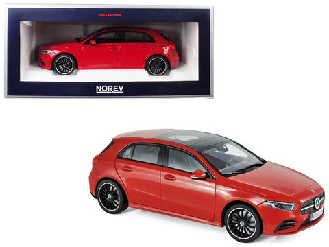 2018 Mercedes Benz A Class with Sunroof Red 1/18 Diecast Model Car by Norev