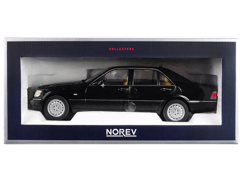 1997 Mercedes Benz S320 Metallic Black 1/18 Diecast Model Car by Norev