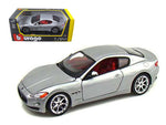 2008 Maserati Gran Turismo Silver/Gray 1/24 Diecast Car Model by Bburago