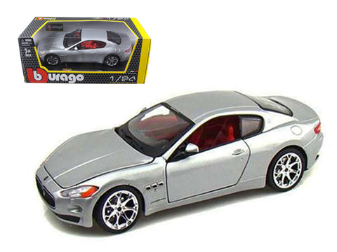 2008 Maserati Gran Turismo Silver/Gray 1/24 Diecast Car Model by Bburago