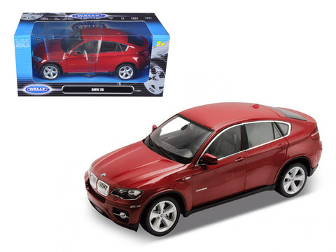 2011 2012 BMW X6 Red 1/24 Diecast Car Model by Welly