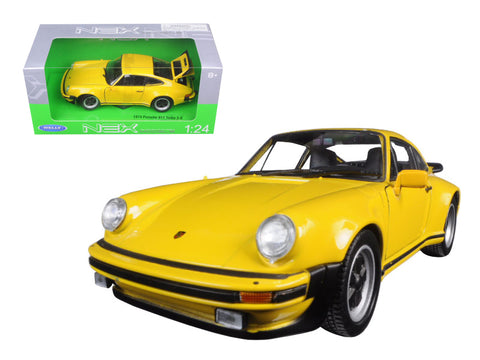 1974 Porsche 911 Turbo 3.0 Yellow 1/24 Diecast Model Car by Welly
