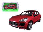 Porsche Macan Turbo Red 1/24 Diecast Model Car by Welly