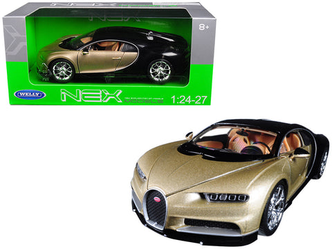 Bugatti Chiron Gold / Black 1/24 - 1/27 Diecast Model Car by Welly