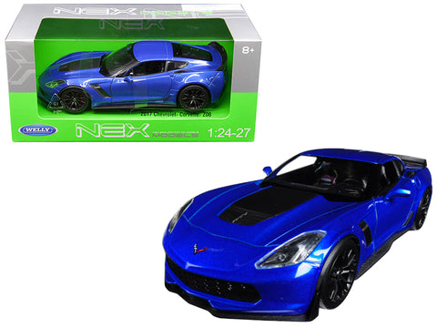 2017 Chevrolet Corvette Z06 Blue 1/24 - 1/27 Diecast Model Car by Welly