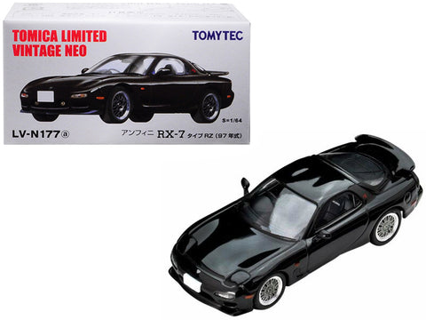 1997 Mazda Efini RX-7 Type RZ RHD (Right Hand Drive) Black 1/64 Diecast Model Car by TomyTec