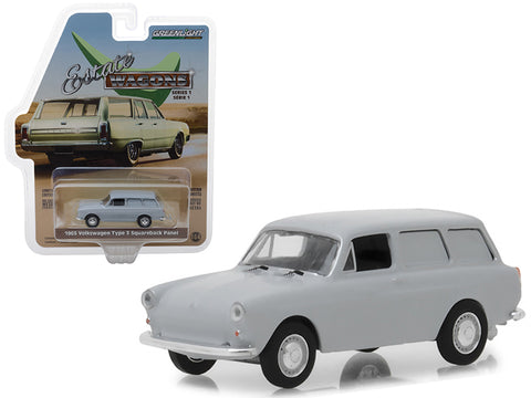 1965 Volkswagen Type 3 Squareback Panel Light Gray \"Estate Wagons\" Series 1 1/64 Diecast Model Car by Greenlight