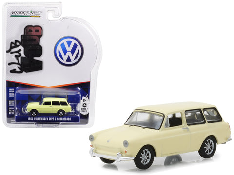 1966 Volkswagen Type 3 Squareback Yellow Series 7 Club Vee Dub 1/64 Diecast Model Car by Greenlight