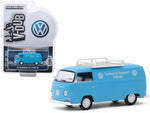 1971 Volkswagen Type 2 Panel Van with Roof Rack \"VW Technical Support Vehicle\" Light Blue \"Club Vee V-Dub\" Series 10 1/64 Diecast Model by Greenlight