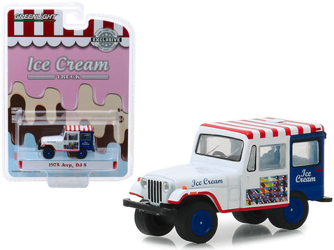 1975 Jeep DJ-5 Ice Cream Truck \"Hobby Exclusive\" 1/64 Diecast Model Car by Greenlight