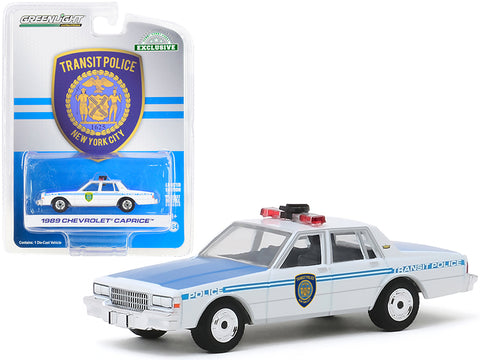 1989 Chevrolet Caprice White \"New York City Transit Police Department\" \"Hobby Exclusive\" 1/64 Diecast Model Car by Greenlight
