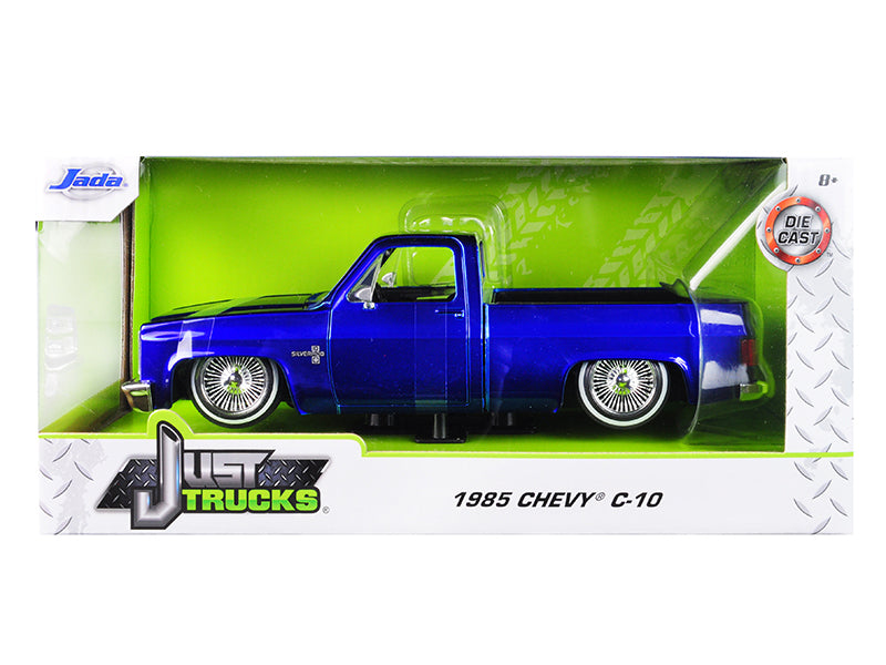 商品画像：1985 Chevrolet C-10 Pickup Truck Black with Wire Wheels 2