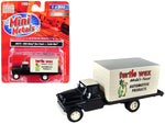 1955 Chevrolet Box Truck \"Turtle Wax\" Black and Cream 1/87 (HO) Scale Model by Classic Metal Works
