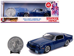 Billy\'s Chevrolet Camaro Z28 Dark Blue with Collectible Coin \"Stranger Things\" (2016) TV Series 1/24 Diecast Model Car by Jada