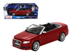 Audi RS4 Convertible Red 1/18 Diecast Model Car by Maisto