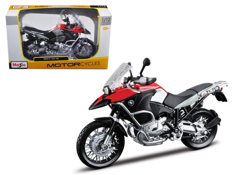 BMW R1200GS Red Motorcycle 1/12 Diecast Model by Maisto