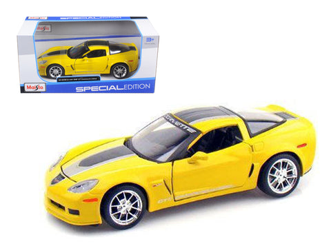 2009 Chevrolet Corvette C6 Z06 GT1 Yellow Commemorative Edition 1/24 Diecast Model Car by Maisto