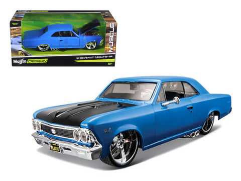 1966 Chevrolet Chevelle SS 396 Blue \"Classic Muscle\" 1/24 Diecast Model Car by Maisto