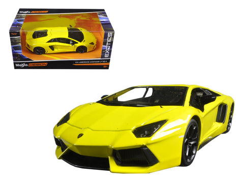 Lamborghini Aventador LP 700-4 Yellow \"Exotics\" 1/24 Diecast Model Car by Maisto