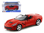 2014 Chevrolet Corvette C7 Convertible Metallic Red 1/24 Diecast Model Car by Maisto