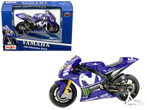 Yamaha YZR-M1 #46 Valentino Rossi Blue 1/18 Diecast Motorcycle Model by Maisto