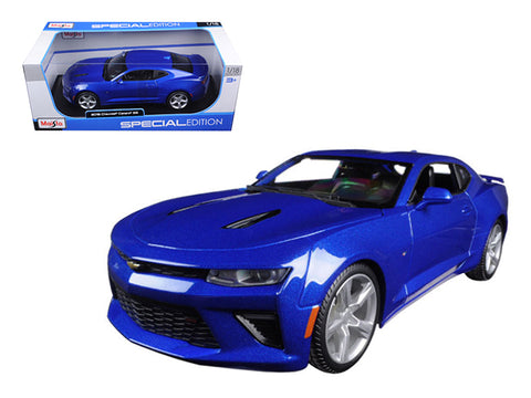 2016 Chevrolet Camaro SS Blue 1/18 Diecast Model Car by Maisto