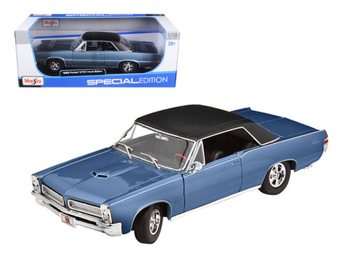 1965 Pontiac GTO Hurst Blue 1/18 Diecast Model Car by Maisto