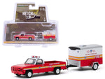 1986 Chevrolet M1008 Pickup Truck and Small Cargo Trailer \"The Official Fire Department City of New York\" (FDNY) \"Haz-Mat Operations\" \"Hitch & Tow\" Series 19 1/64 Diecast Model Car by G