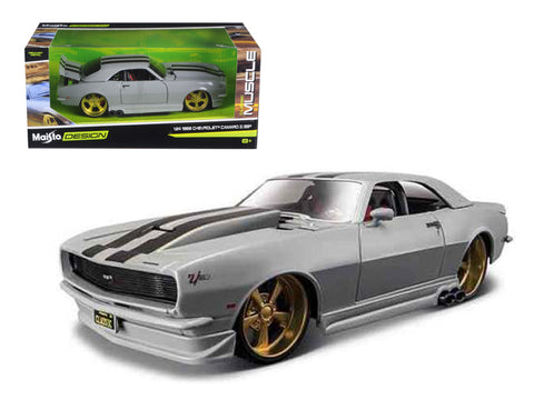 1968 Chevrolet Camaro Z/28 Silver \"Classic Muscle\" 1/24 Diecast Model Car by Maisto