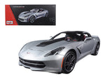 2014 Chevrolet Corvette Stingray C7 Z51 Silver Exclusive Edition 1/18 Diecast Model Car by Maisto