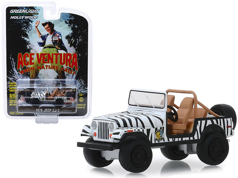 1976 Jeep CJ-7 \"Ace Ventura_ When Nature Calls\" (1995) Movie \"Hollywood Series\" Release 25 1/64 Diecast Model Car by Greenlight