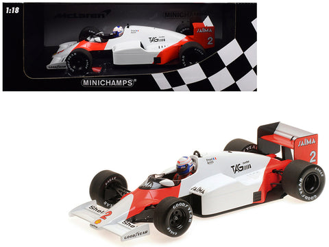 McLaren TAG MP4/2B #2 Alain Prost World Champion (1985) 1/18 Diecast Model Car by Minichamps