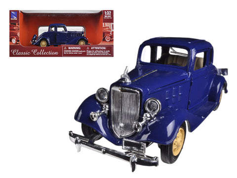 1933 Chevrolet 2 Passenger 5 Window Coupe Blue 1/32 Diecast Model Car by New Ray