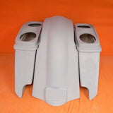 Harley 5″ Heritage Softail Saddlebags Dual 6.5″ Speaker Lids Fender Dual Cutouts