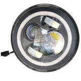 7″ DAYMAKER Black Angel Eye ORANGE HALO LED Headlight Yamaha Roadstar 1600 /1700