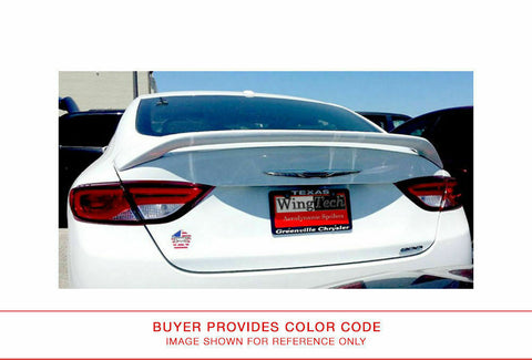 Painted Rear Spoiler No Light for CHRYSLER 200 2015 & UP POST Pre-Drilled