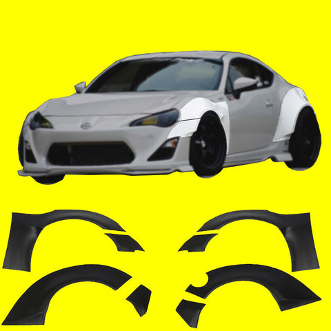 FITS: 13-16 SCION FRS GT86 RBV2 STYLE WIDE BODY FENDER FLARES - FRP