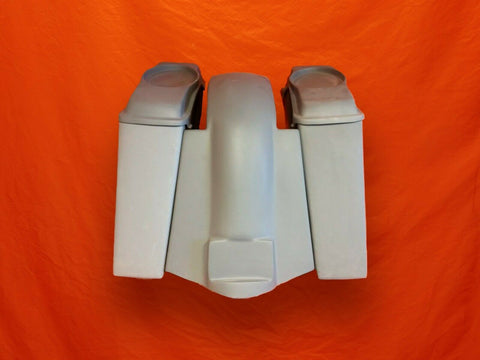 Harley 4″ Saddlebags + 6x9 Speaker Lids & Replacement Fender 89–08 No Cut Outs