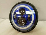 7″ DAYMAKER Kawasaki Vulcan Nomad 800 Blue with Blue Halo HID LED Headlight