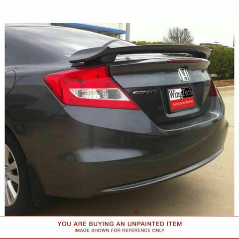 Unpainted FRP Spoiler NO LIGHT for HONDA CIVIC COUPE 2012 & UP POST Pre-Drilled