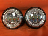 4.5″ Auxiliary Chrome Spot With Orange Halo Passing HID LED Fog Lights Bulb AUX