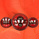 7″ RED Headlight Red 4.5″–4 1/2″ Auxiliary AUX Spot Passing LED Fog Lights