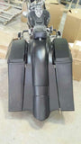 Harley 6″ Heritage Softail Out & Down Saddlebags Lids LED Fender No Cut outs