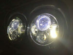 DUAL 7″ DAYMAKER 2014 & UP HID LED ROAD GLIDE Chrome Headlight Harley Bezel