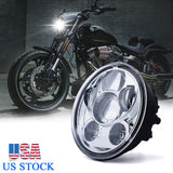 5.75" 5-3/4" H4 Motorcycle Projector LED HID Light Headlight for Harley