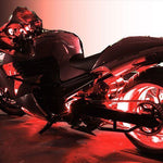 Red 4pc LED Kit Engine Fairing Body Kit Lights Glow Accent Lighting for Harley