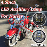 5 3/4″ – 5.75″ Headlight Dual 4.5″ – 4 1/2″ Black Spot LED Fog Lights