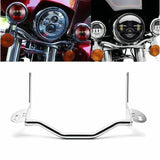 Chrome Passing Turn Signal Spot Light Bracket Bar Universal For Harley Touring