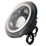 7” SUZUKI SIERRA FITS: JEEP WRANGLER JK CJ TJ LED RUBICON BLUE HALO HEADLIGHTS