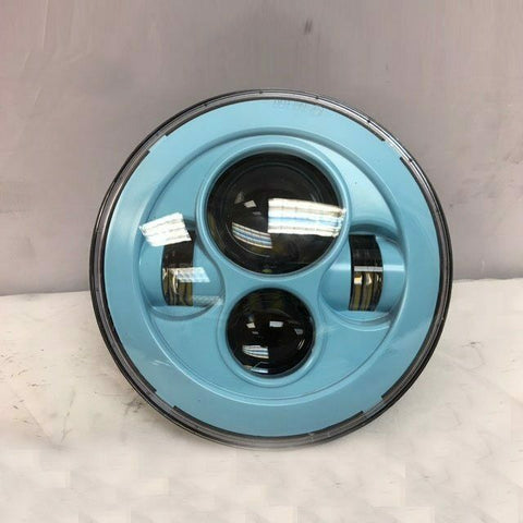 7″ Replacement TEAL Projector HID LED Headlight Motorcycle Harley